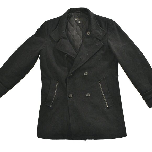 Black International Concepts Wool/polyester blend Dress Coat - Picture 1 of 6